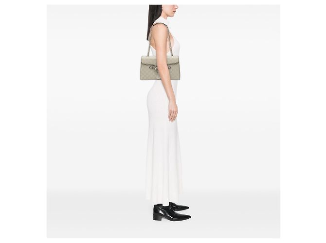 Borsa a spalla Gucci Medium Guccissima Emily Marrone - vista 6