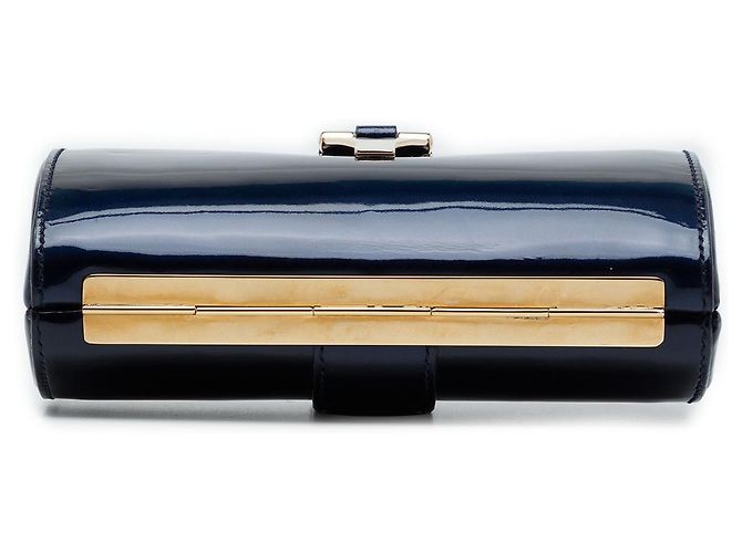 Autre Marque Clutch da sera Blue Saint Laurent Edition Soi Patent Chyc Ligne - vista 3