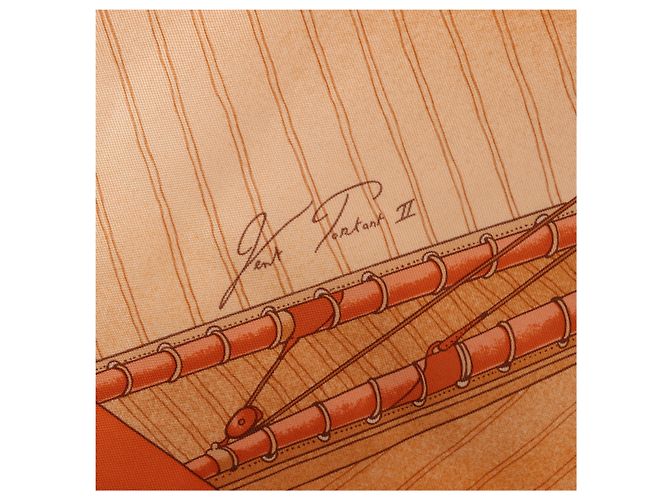 Hermès Carré 90 "VENT PORTANT Ⅱ" Seidentuch in Orange - Ansicht 10