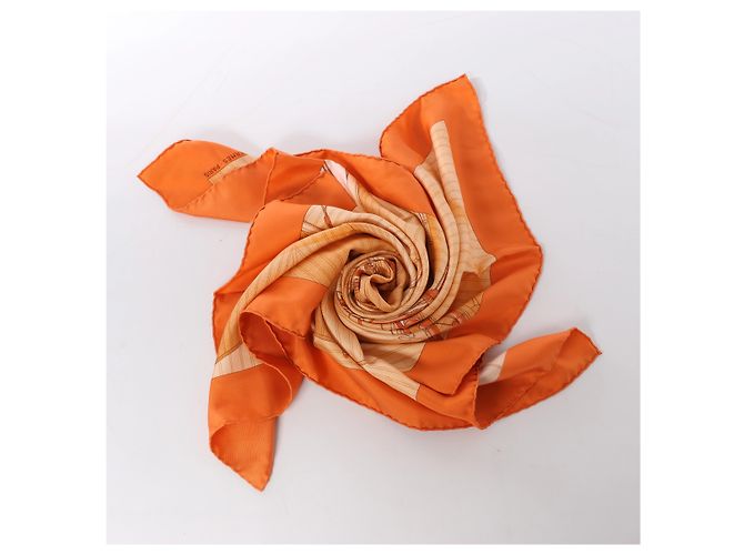 Hermès Carré 90 "VENT PORTANT Ⅱ" Seidentuch in Orange - Ansicht 14