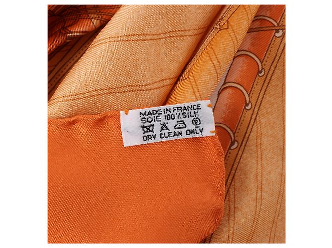 Hermès Carré 90 "VENT PORTANT Ⅱ" Seidentuch in Orange - Ansicht 15