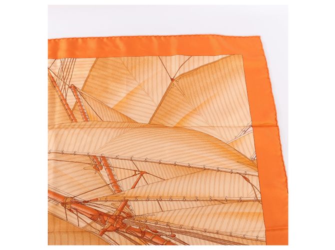 Hermès Carré 90 "VENT PORTANT Ⅱ" Seidentuch in Orange - Ansicht 16