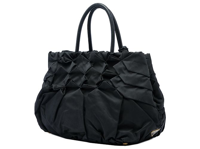 Tote  mala Prada Tessuto Origami plissada preta Preto - vista 2