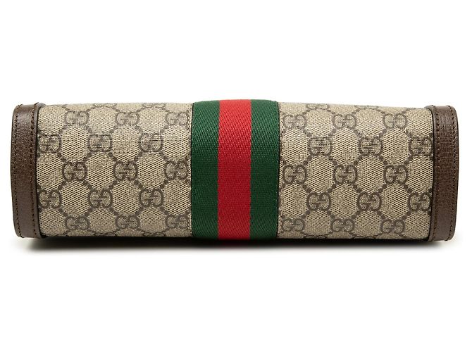 Borsa a tracolla Gucci Small GG Supreme Web Ophidia Chain Beige - vista 3