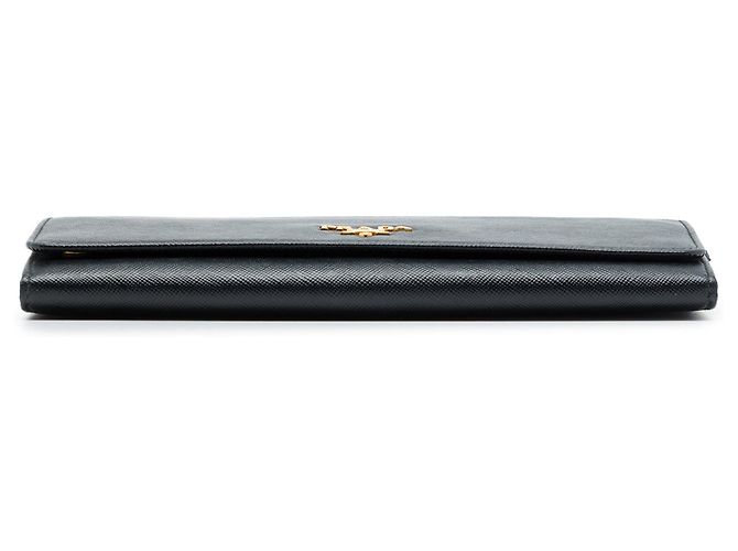 Borsa a tracolla Prada Saffiano Lux Wallet On Chain Nera Nero - vista 3