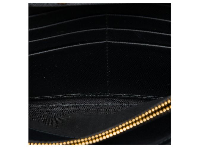 Borsa a tracolla Prada Saffiano Lux Wallet On Chain Nera Nero - vista 4