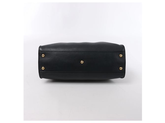 Fendi PEEKABOO REGULAR Leder Handtasche Navy Blue 8BN290 Marineblau - Ansicht 10