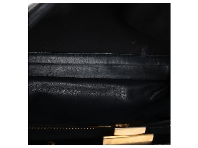Fendi PEEKABOO REGULAR Leder Handtasche Navy Blue 8BN290 Marineblau - Ansicht 14
