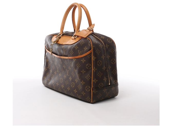 Borsa Louis Vuitton Deauville Monogram Canvas in marrone M47270 Beige - vista 2
