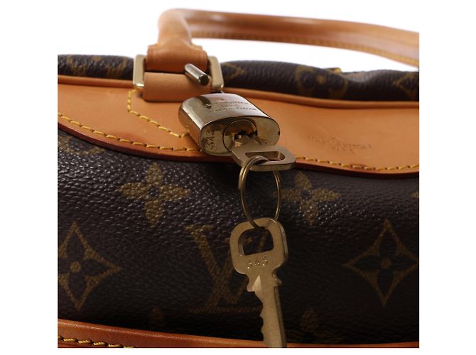 Borsa Louis Vuitton Deauville Monogram Canvas in marrone M47270 Beige - vista 6