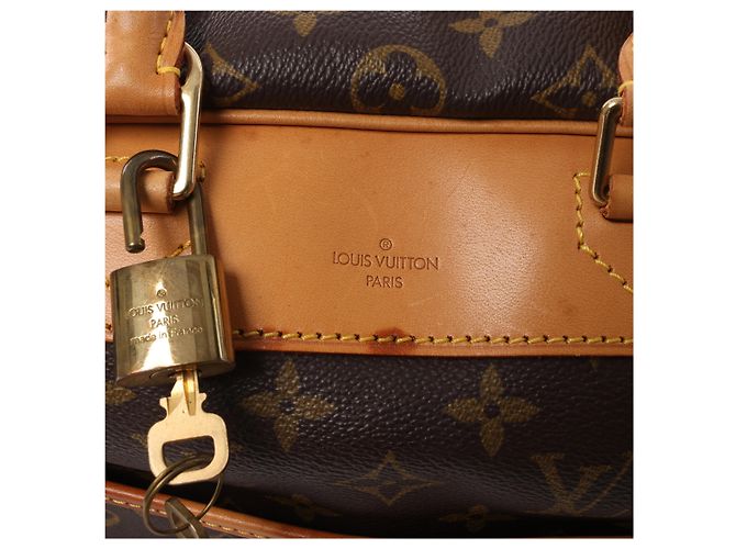 Borsa Louis Vuitton Deauville Monogram Canvas in marrone M47270 Beige - vista 7