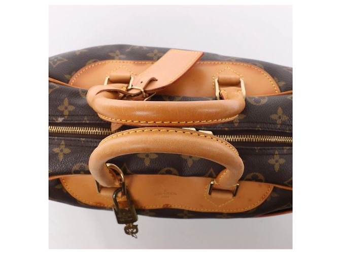 Borsa Louis Vuitton Deauville Monogram Canvas in marrone M47270 Beige - vista 8