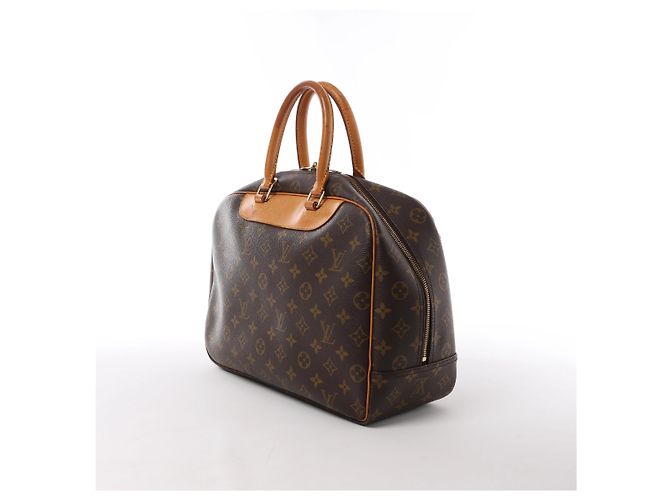 Borsa Louis Vuitton Deauville Monogram Canvas in marrone M47270 Beige - vista 3