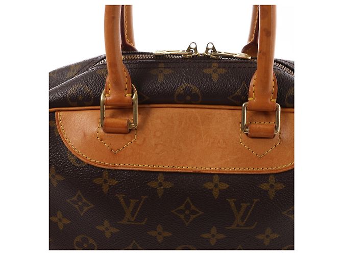 Borsa Louis Vuitton Deauville Monogram Canvas in marrone M47270 Beige - vista 8