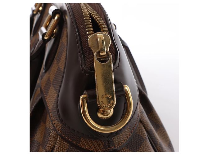 Borsa a tracolla Louis Vuitton Trevi PM Damier Ebene Marrone N51997 Rosso - vista 11