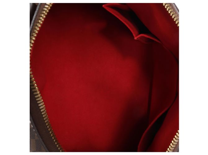 Borsa a tracolla Louis Vuitton Trevi PM Damier Ebene Marrone N51997 Rosso - vista 12