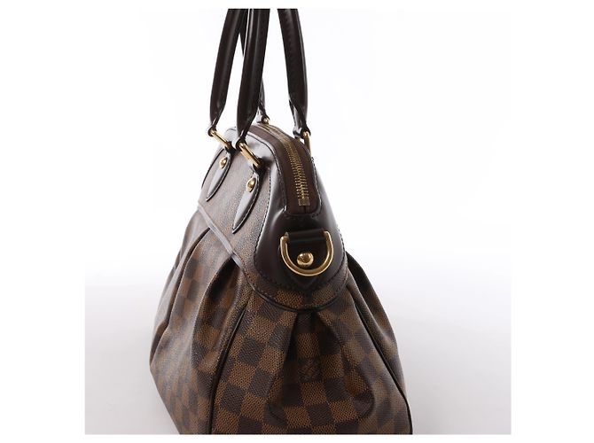 Borsa a tracolla Louis Vuitton Trevi PM Damier Ebene Marrone N51997 Rosso - vista 5