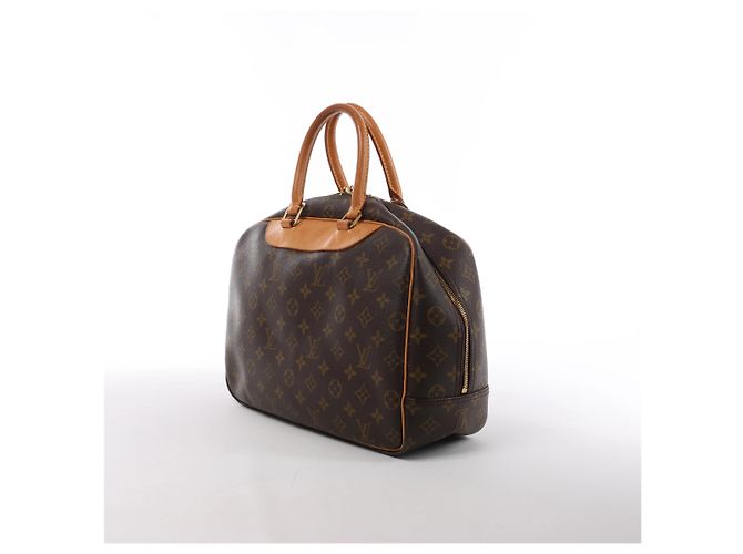 Borsa Louis Vuitton Deauville Monogram Canvas in marrone M47270 Beige - vista 3