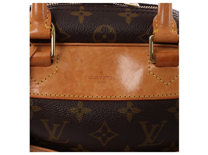 Borsa Louis Vuitton Deauville Monogram Canvas in marrone M47270 Beige - vista 8