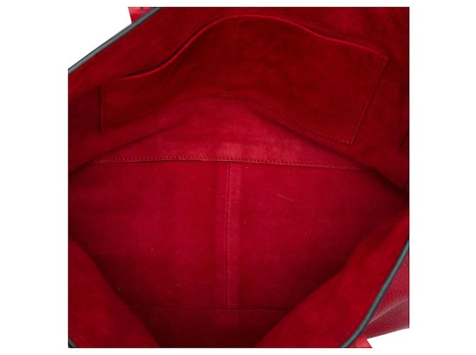 Autre Marque Borsa Tote Dior D Bee Medium in pelle di vitello grana grossa rossa Rosso - vista 4