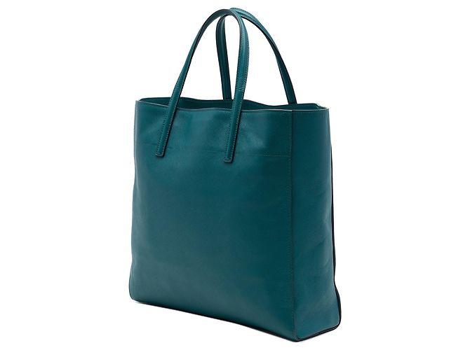 Borsa Tote Satchel Prada Saffiano Soft a tre tasche, blu - vista 2