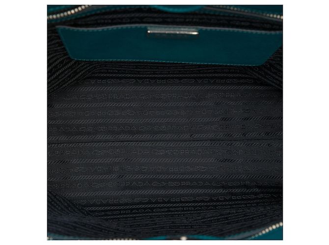 Borsa Tote Satchel Prada Saffiano Soft a tre tasche, blu - vista 4