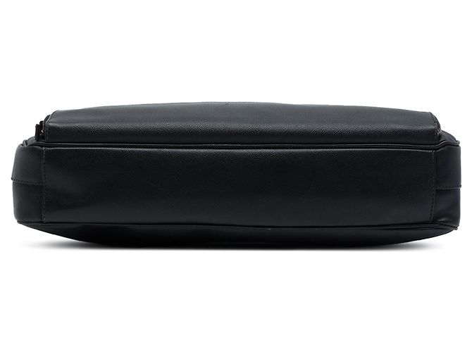Borsa business Prada Saffiano nera Nero - vista 3