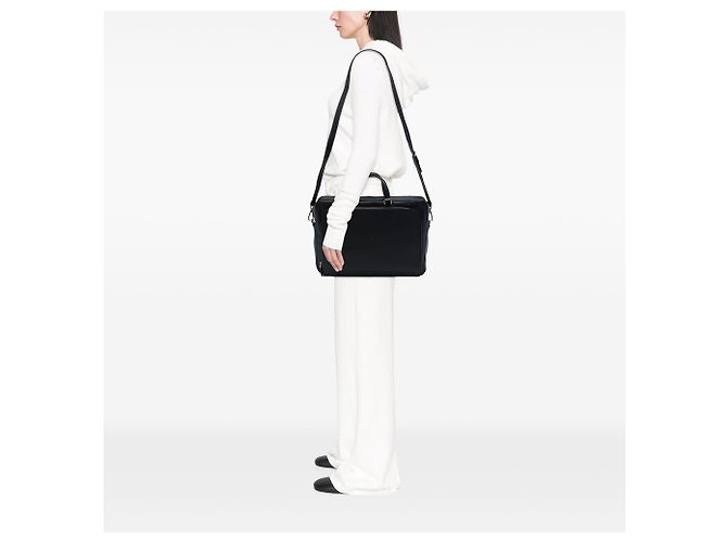 Borsa business Prada Saffiano nera Nero - vista 6