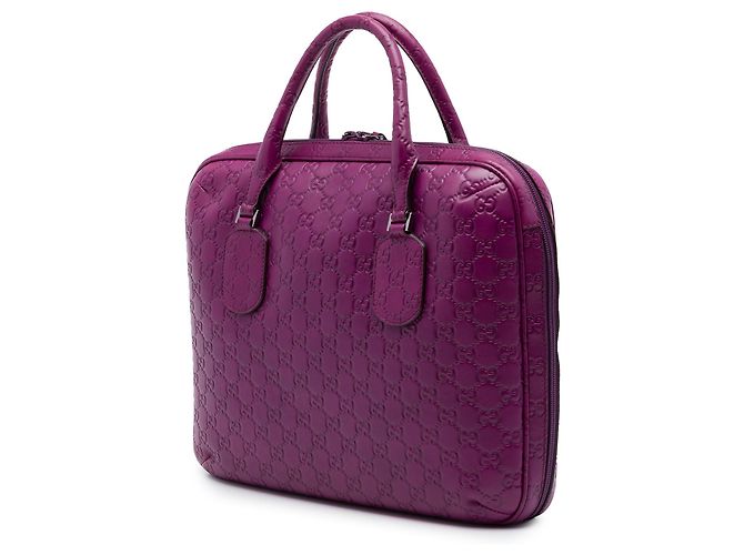 Borsa Business Gucci Guccissima Viola Porpora - vista 2