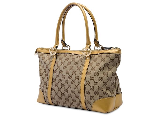Borsa Tote Lovely Gucci GG Canvas Beige - vista 2