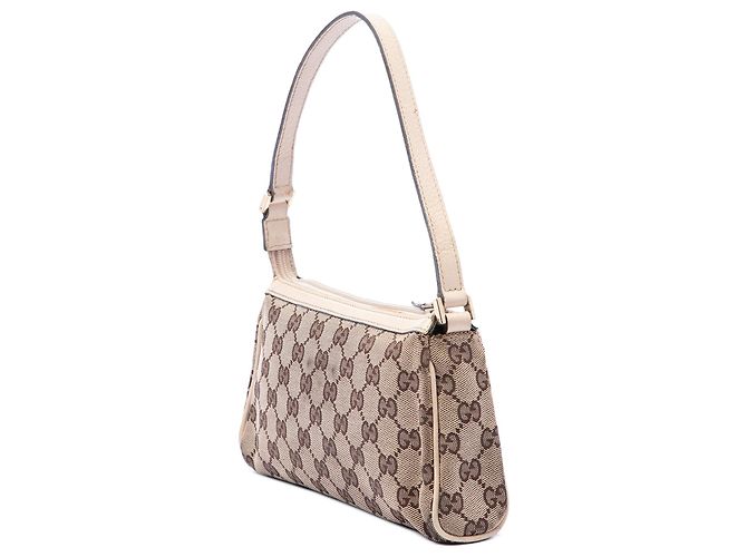 Gucci GG Canvas Abbey D Ring Pochette Handtasche Beige - Ansicht 2