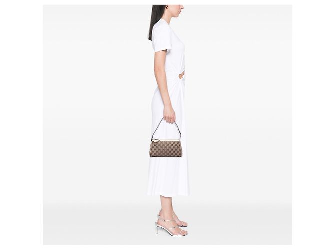 Gucci GG Canvas Abbey D Ring Pochette Handtasche Beige - Ansicht 6