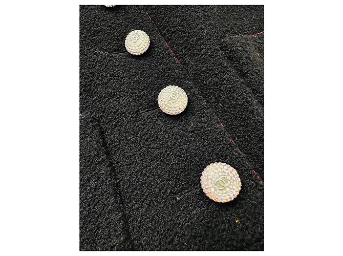 Chanel Jacke aus schwarzem Tweed Größe 34 Mehrfarben - Ansicht 7