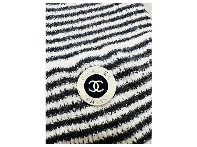 Abito Chanel Multicolore in Cotone a Righe Scollo a V - vista 5