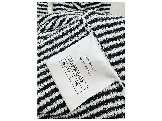 Abito Chanel Multicolore in Cotone a Righe Scollo a V - vista 6