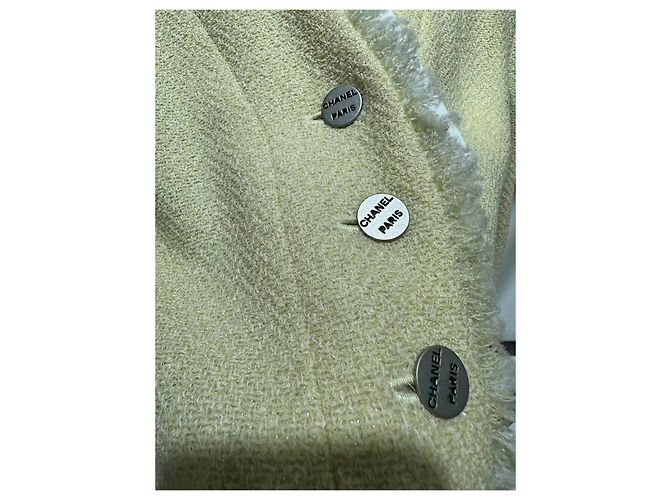 Chanel Tweed Jacke Beige Größe 38 Mehrfarben - Ansicht 4