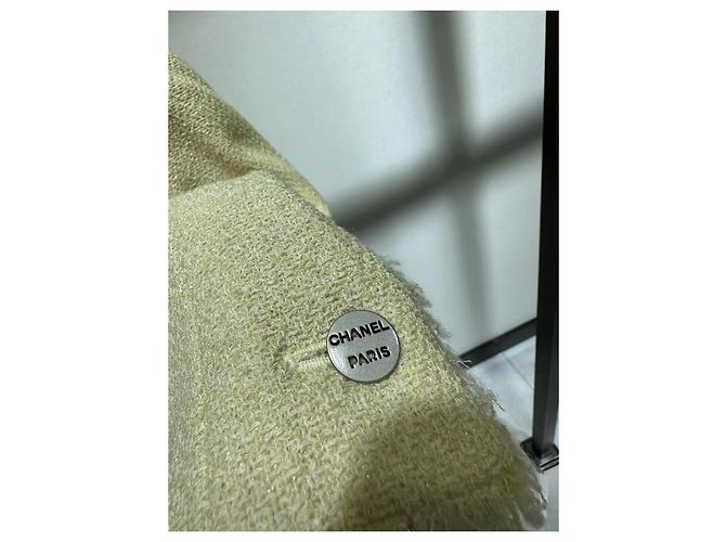 Chanel Tweed Jacke Beige Größe 38 Mehrfarben - Ansicht 5
