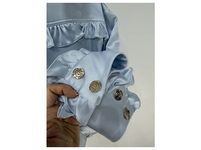 Giacca Chanel in seta blu Multicolore - vista 6