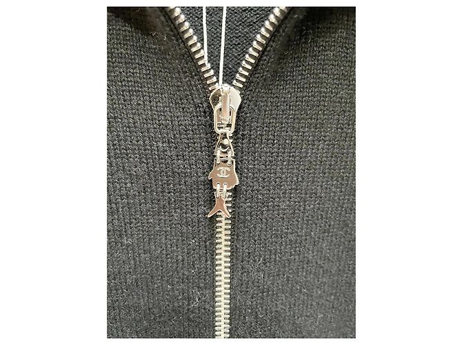 Chanel Kapuzen-Cardigan aus Kaschmir mit Reißverschluss mehrfarbig Mehrfarben - Ansicht 2