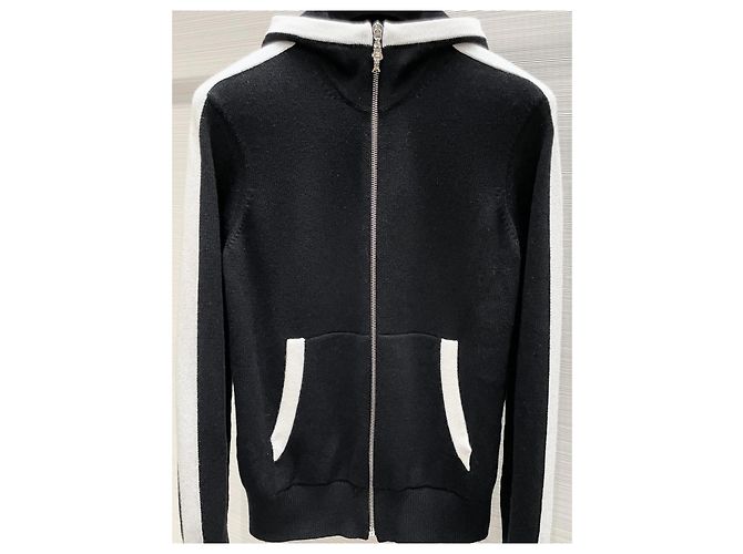 Chanel Kapuzen-Cardigan aus Kaschmir mit Reißverschluss mehrfarbig Mehrfarben - Ansicht 3