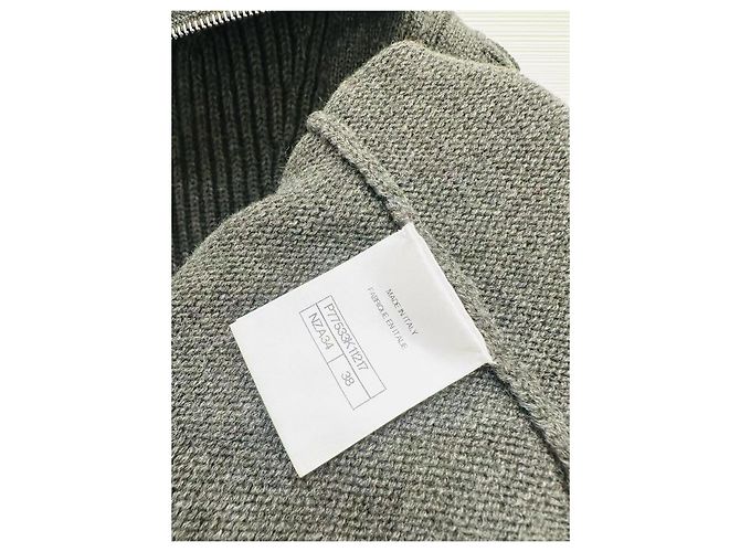 Chanel Strickjacke aus grauer Wolle Mehrfarben - Ansicht 5