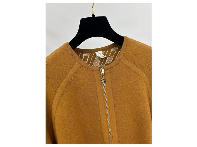 Hermès Jacke aus doppelseitigem Cashmere braun Größe 34 Mehrfarben - Ansicht 2