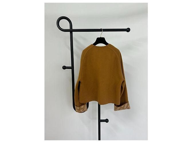 Hermès Jacke aus doppelseitigem Cashmere braun Größe 34 Mehrfarben - Ansicht 3
