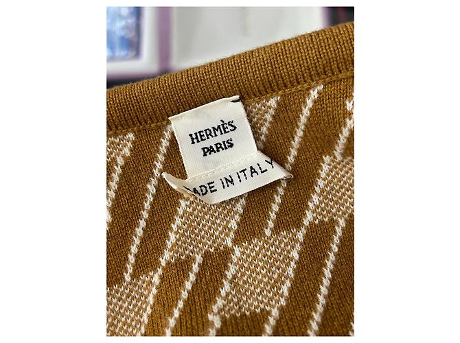 Hermès Jacke aus doppelseitigem Cashmere braun Größe 34 Mehrfarben - Ansicht 5