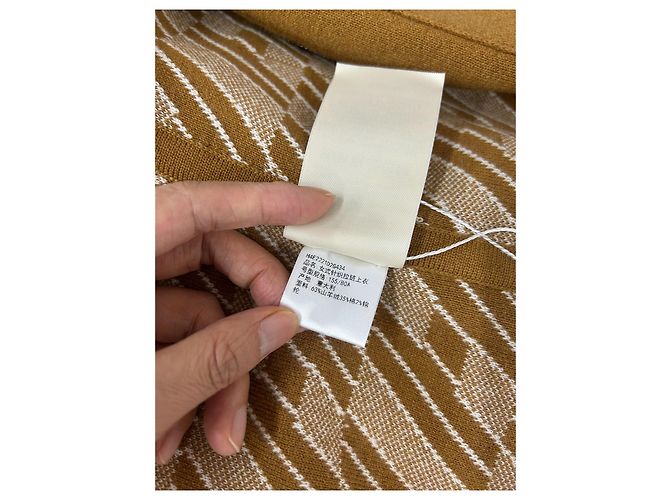 Hermès Jacke aus doppelseitigem Cashmere braun Größe 34 Mehrfarben - Ansicht 7