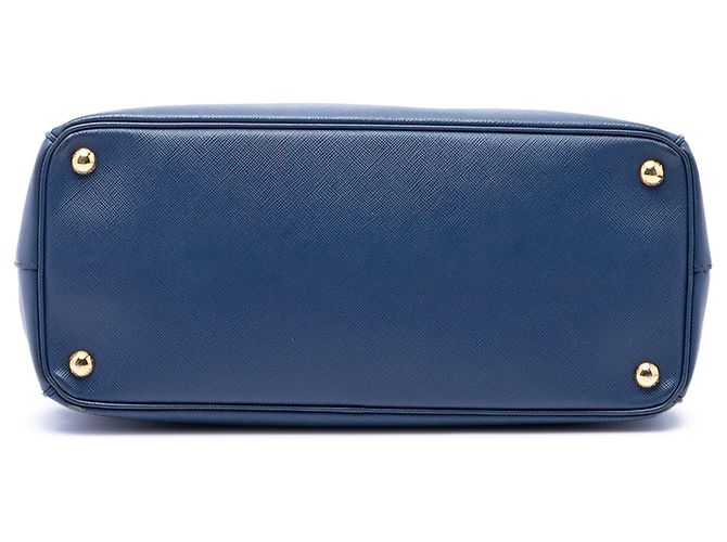 Tote Prada Large Saffiano Lux Galleria Double Zip Blu - vista 3