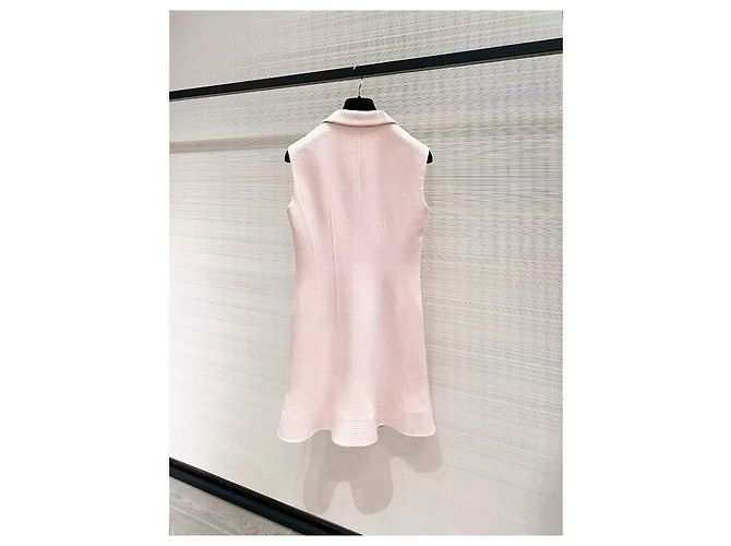 Autre Marque Dior Mantelkleid aus Wolle in Rosa Mehrfarben - Ansicht 2