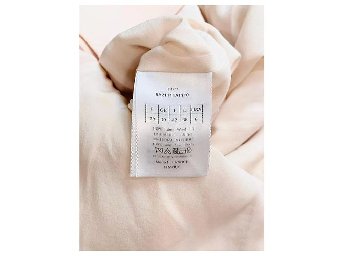 Autre Marque Dior Mantelkleid aus Wolle in Rosa Mehrfarben - Ansicht 7