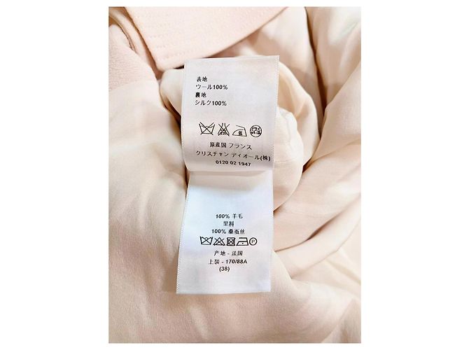 Autre Marque Dior Mantelkleid aus Wolle in Rosa Mehrfarben - Ansicht 8