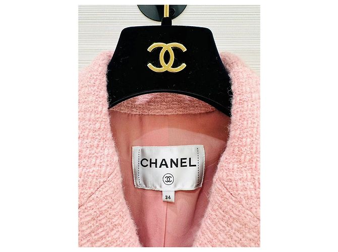 Chaqueta Chanel de Tweed Rosa Talla 34 Multicolor - vista 2
